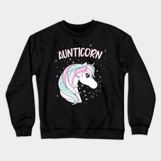 Aunticorn Aunt Unicorn Awesome Family Women Crewneck Sweatshirt